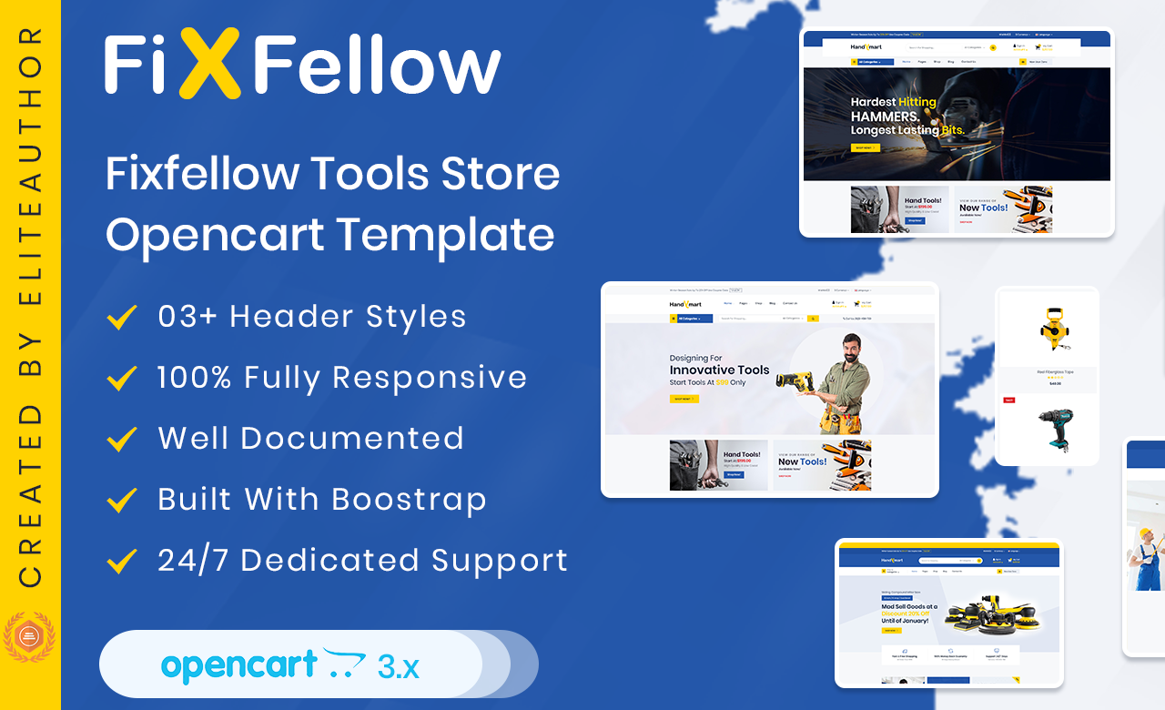 Fixfellow Tools Store OpenCart Theme