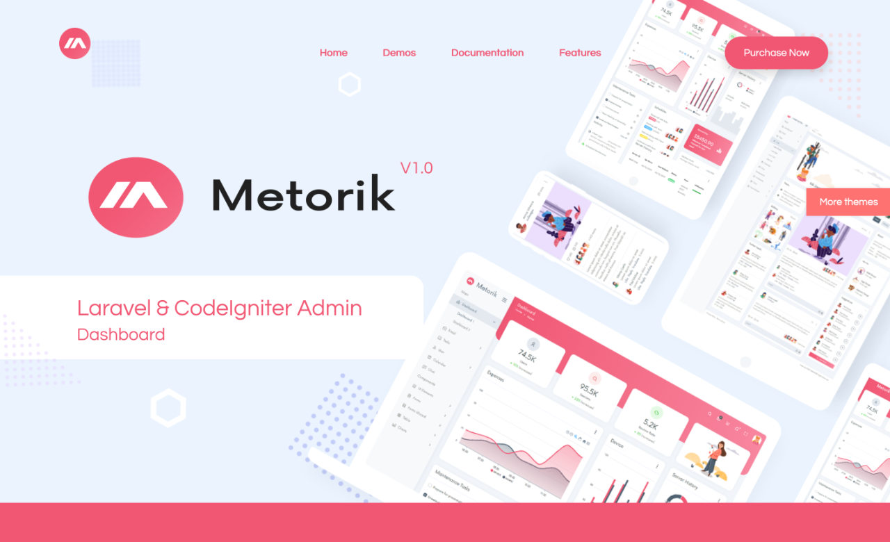 Metorik Laravel and HTML Admin Template