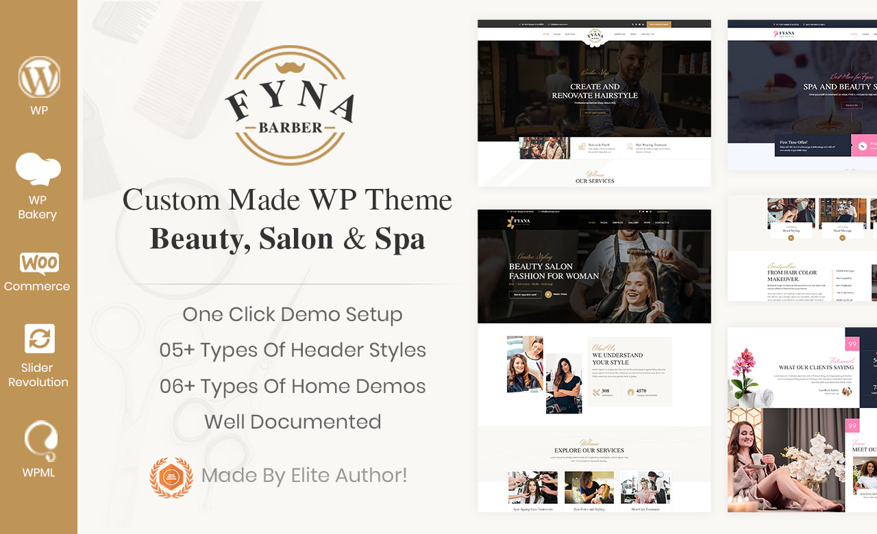 Fyna Beauty salon and Spa WordPress Theme