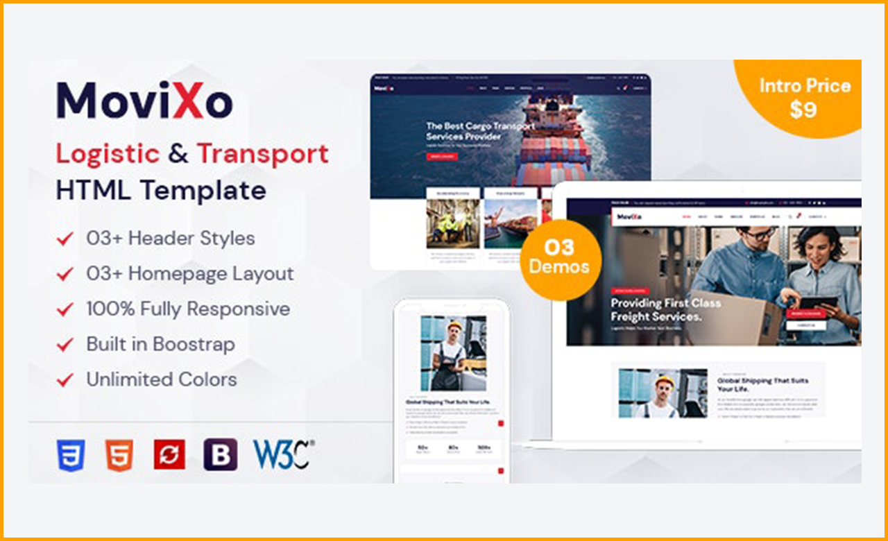 Movixo Logistics And Transportation HTML5 Template