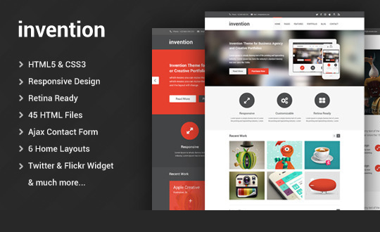 Invention Responsive HTML5 Template