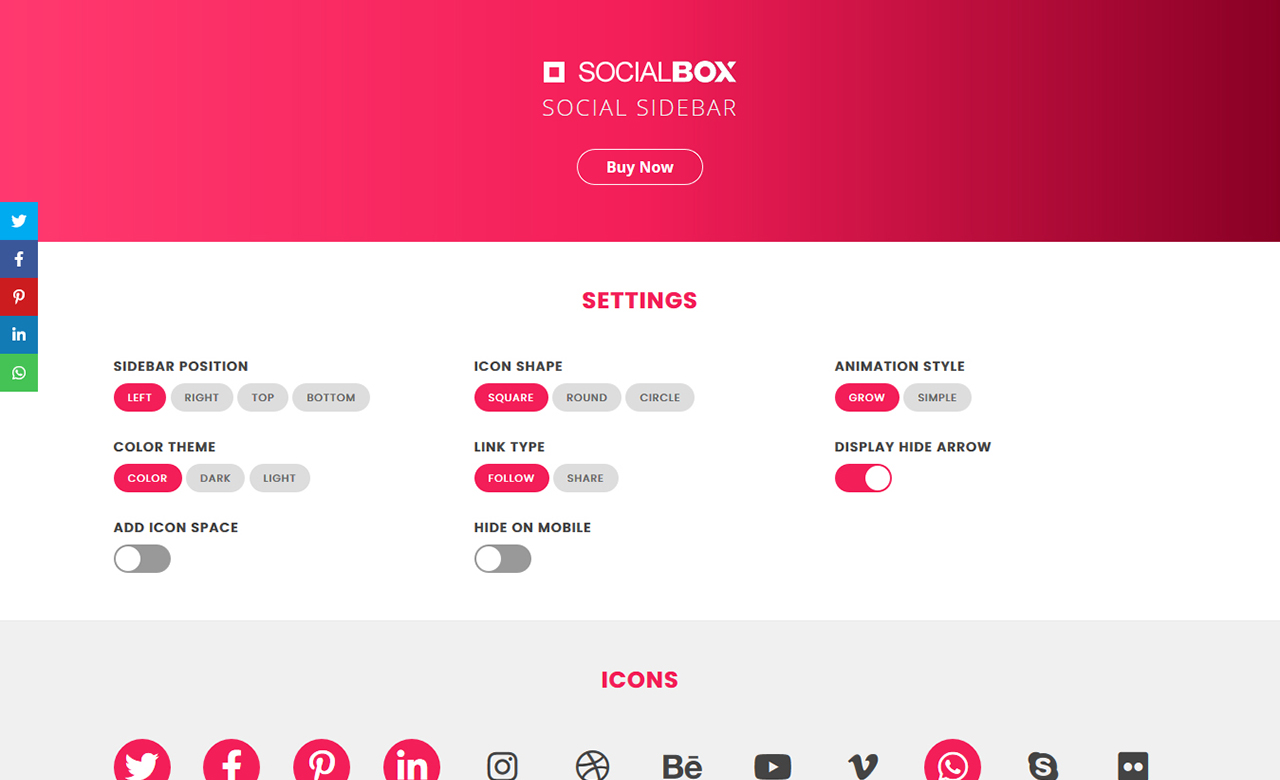 SocialBox Social Sidebar
