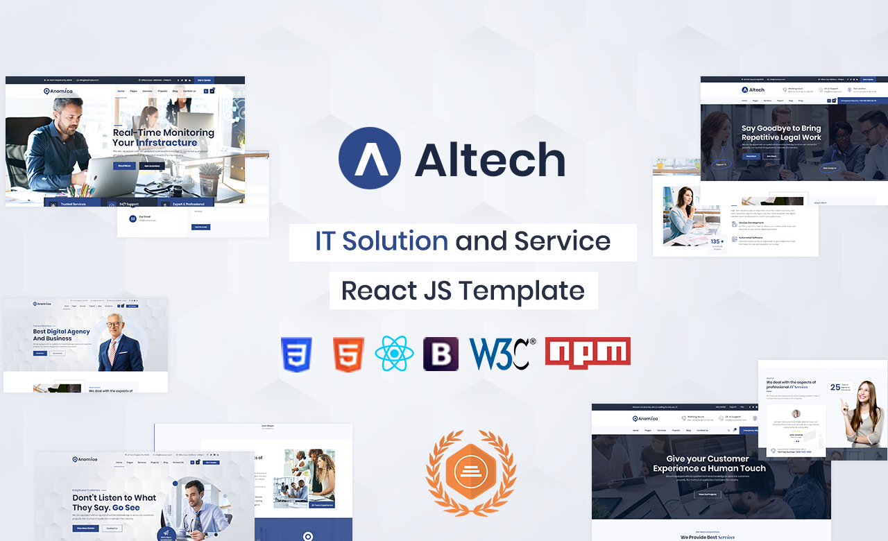 Altech React IT Solutions and Multi Services Template