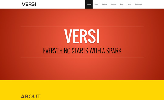 Versi One Page WordPress Theme