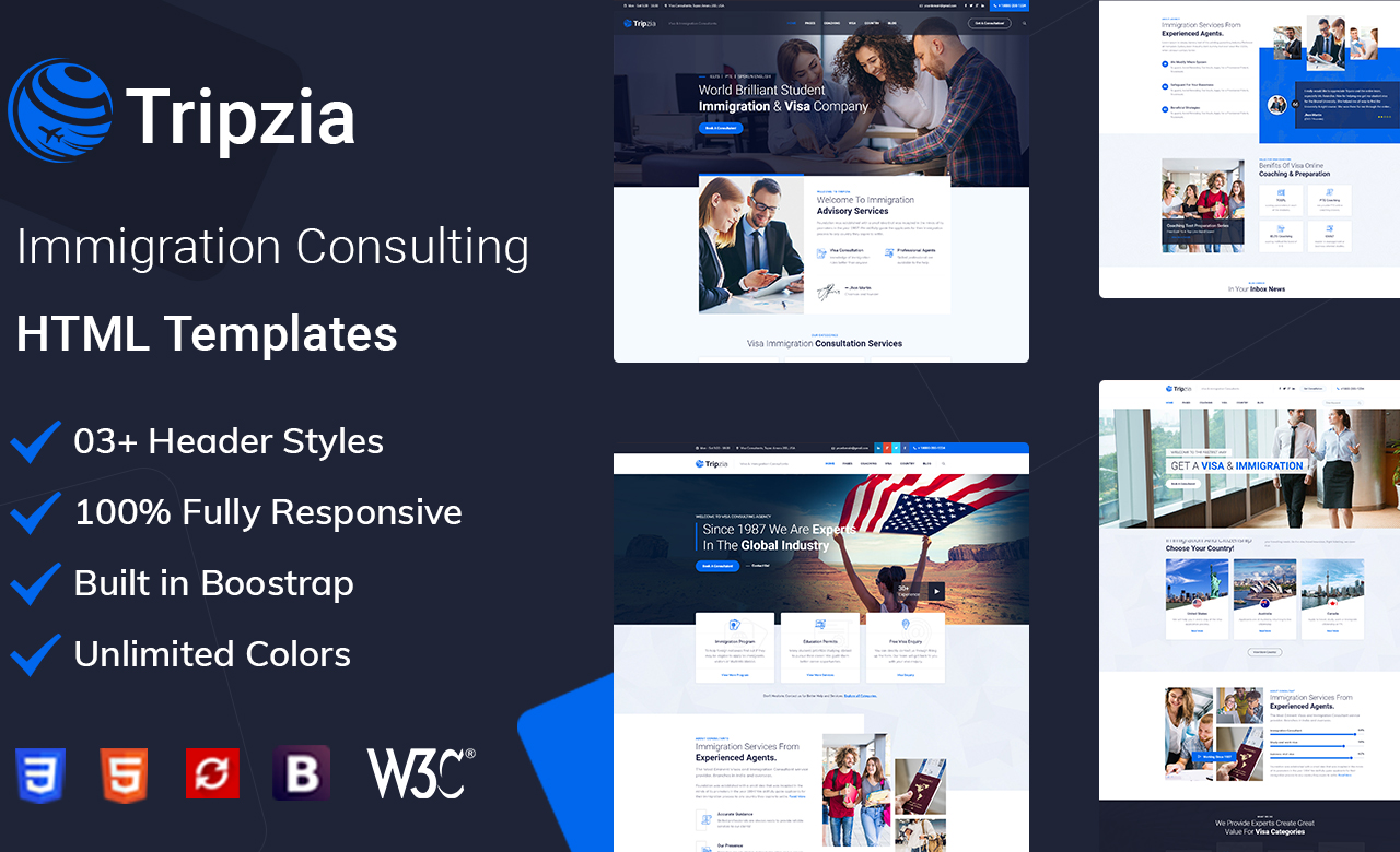 Tripzia Immigration and Visa Consulting HTML Template