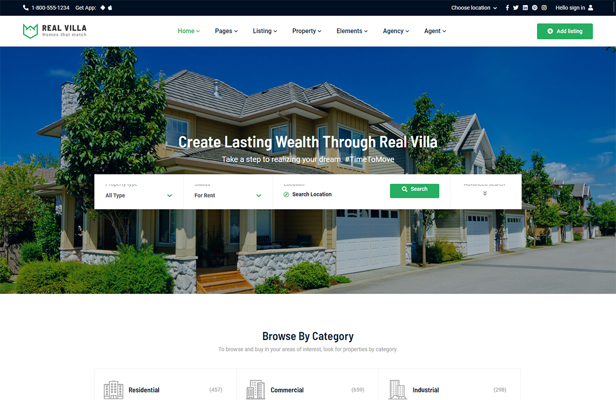Real Villa Real Estate HTML5 Template
