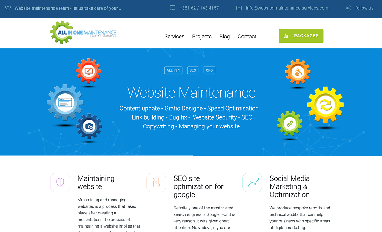 Maintaining websites