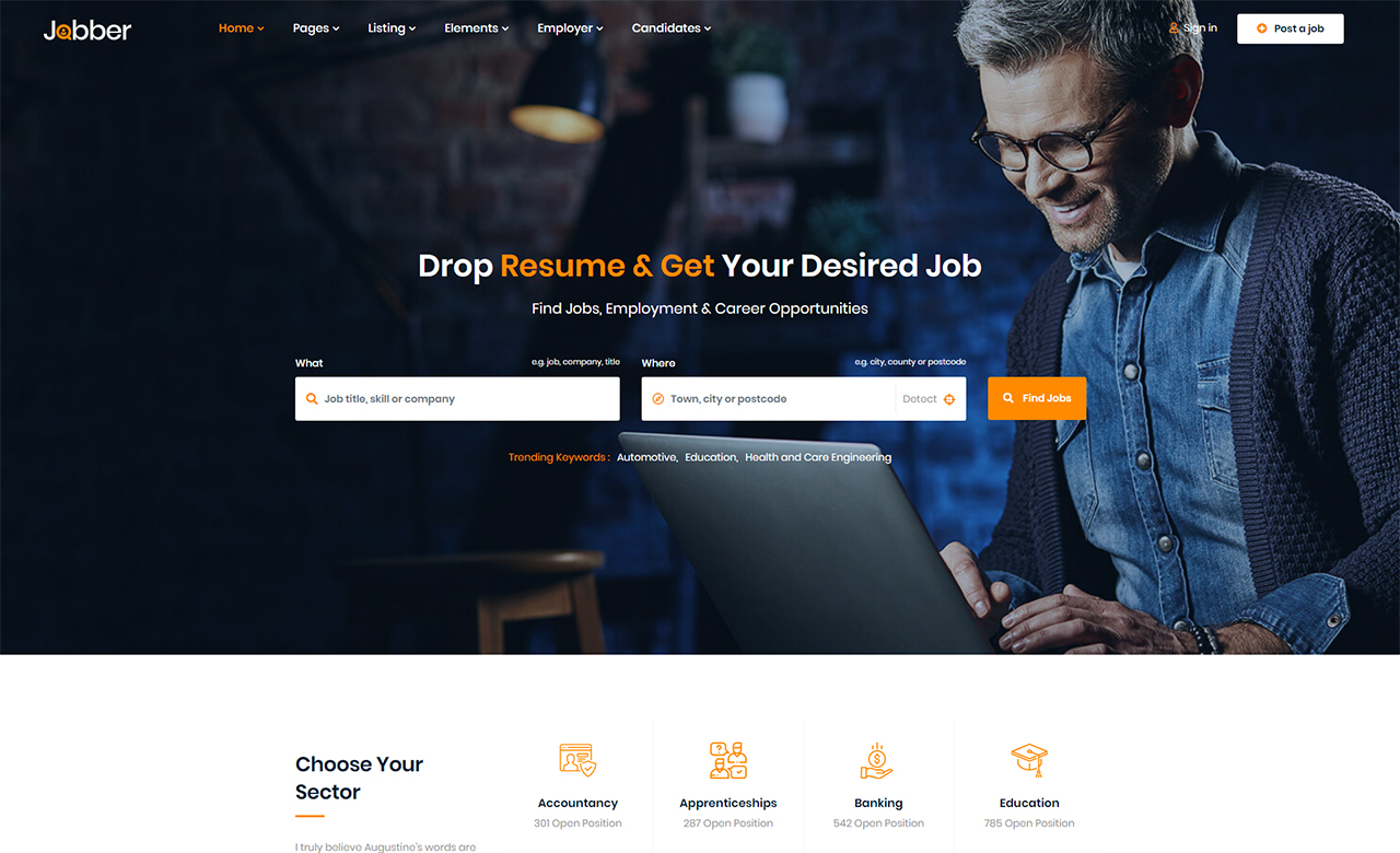 Jobber Job Board HTML5 Template