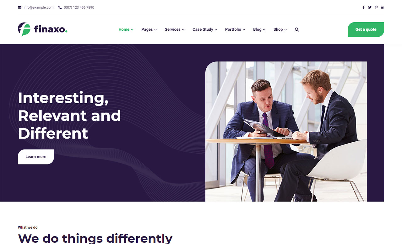 Finaxo Business and Finance HTML5 Template