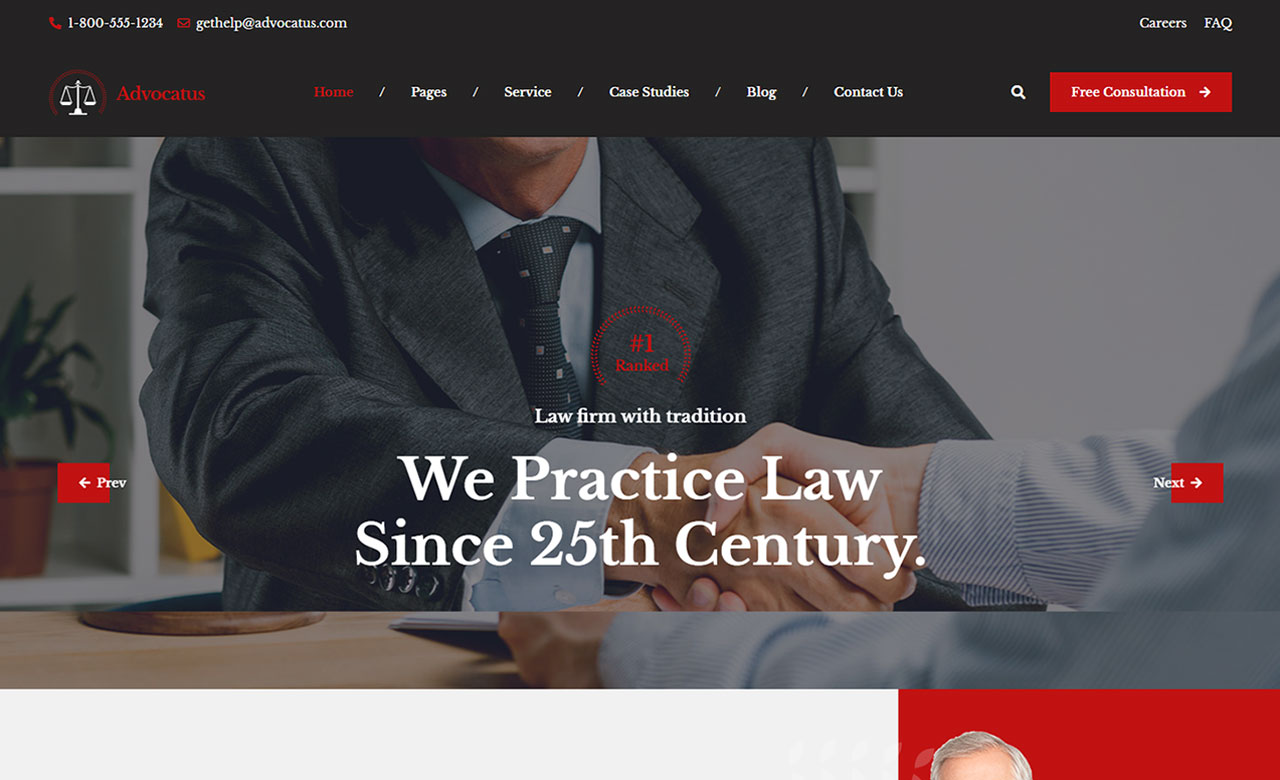 Advocatus Lawyer and Attorney HTML Template
