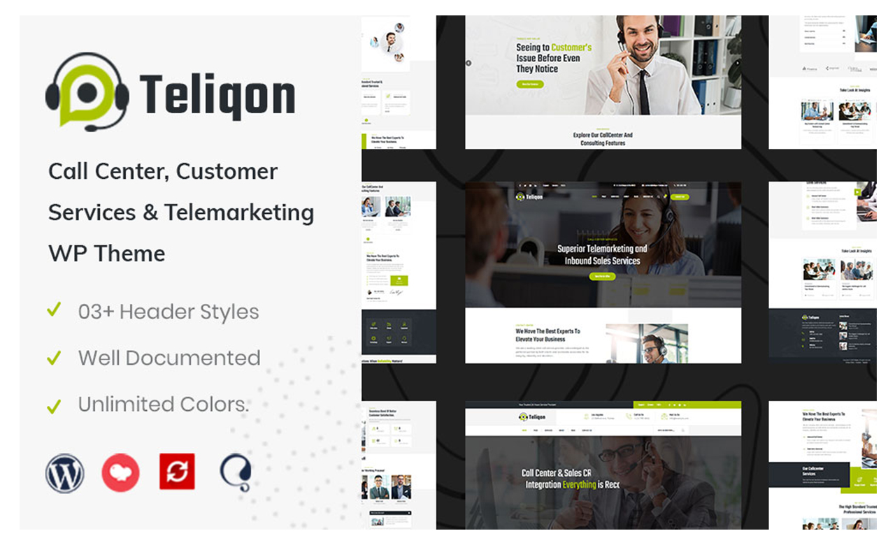 Teliqon  Call Center and Telemarketing WordPress Theme