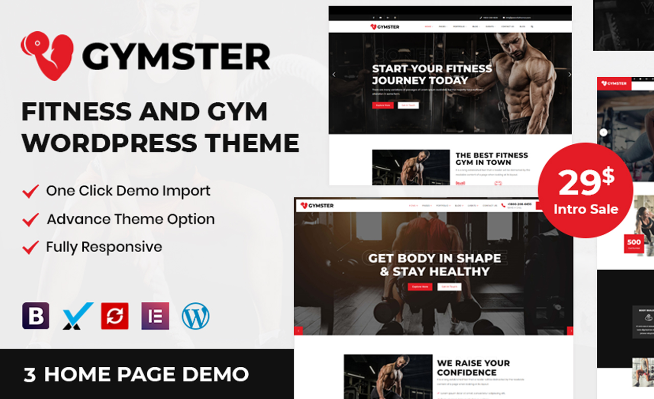 Gymster Fitness and Gym WordPress Theme