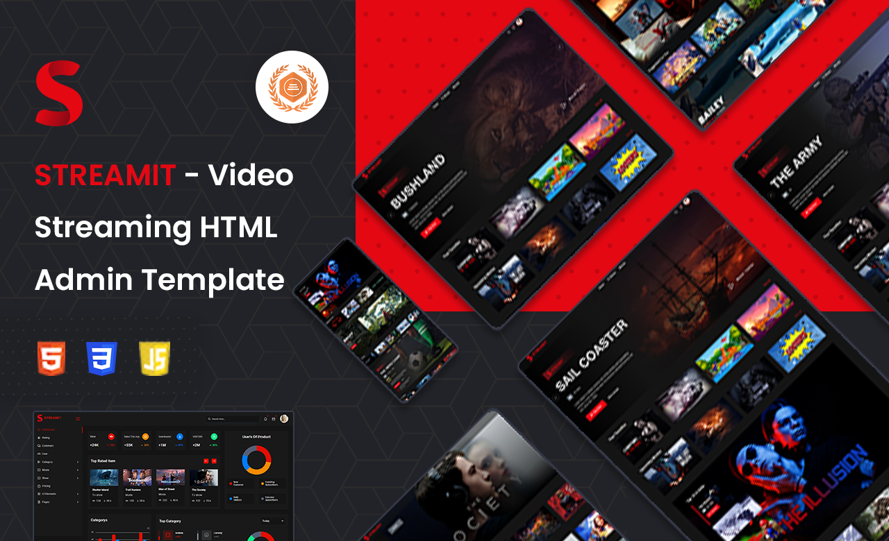 Streamit Video Streaming HTML Admin Template