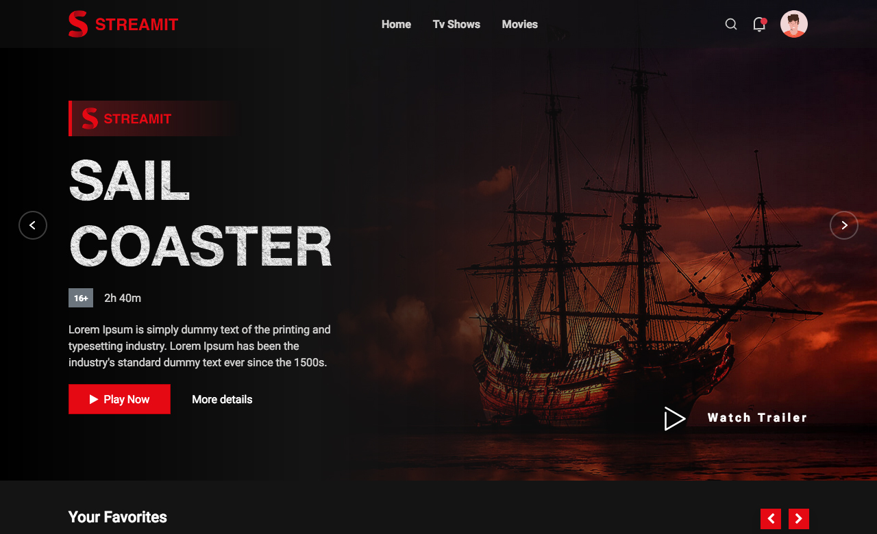 Streamit Video Streaming VueJS HTML Admin Template