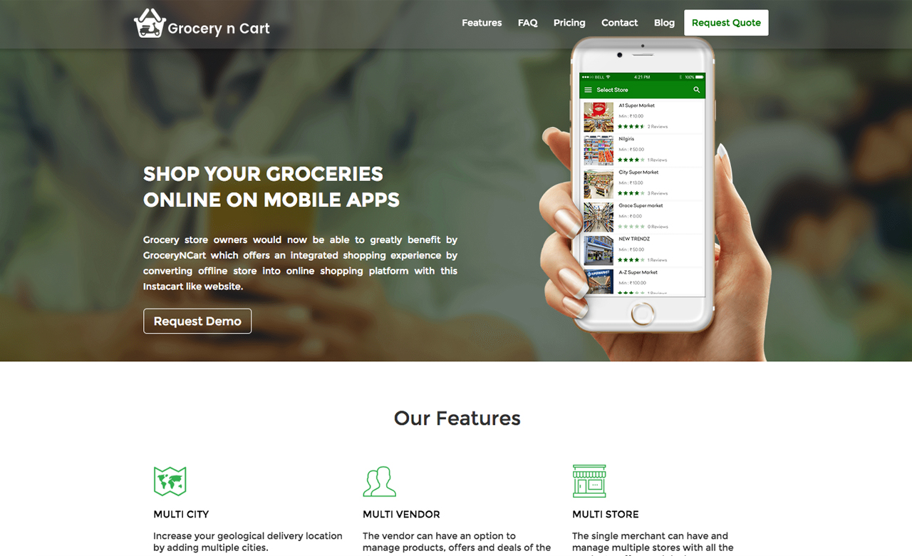 Grocery delivery software