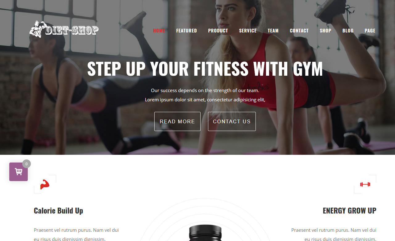 DietShop WordPress Gym Store Theme