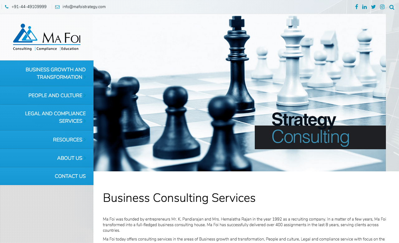 Business Consulting Service Company