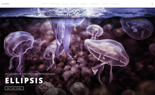 Ellipsis Fullscreen HD Portfolio WordPress Theme