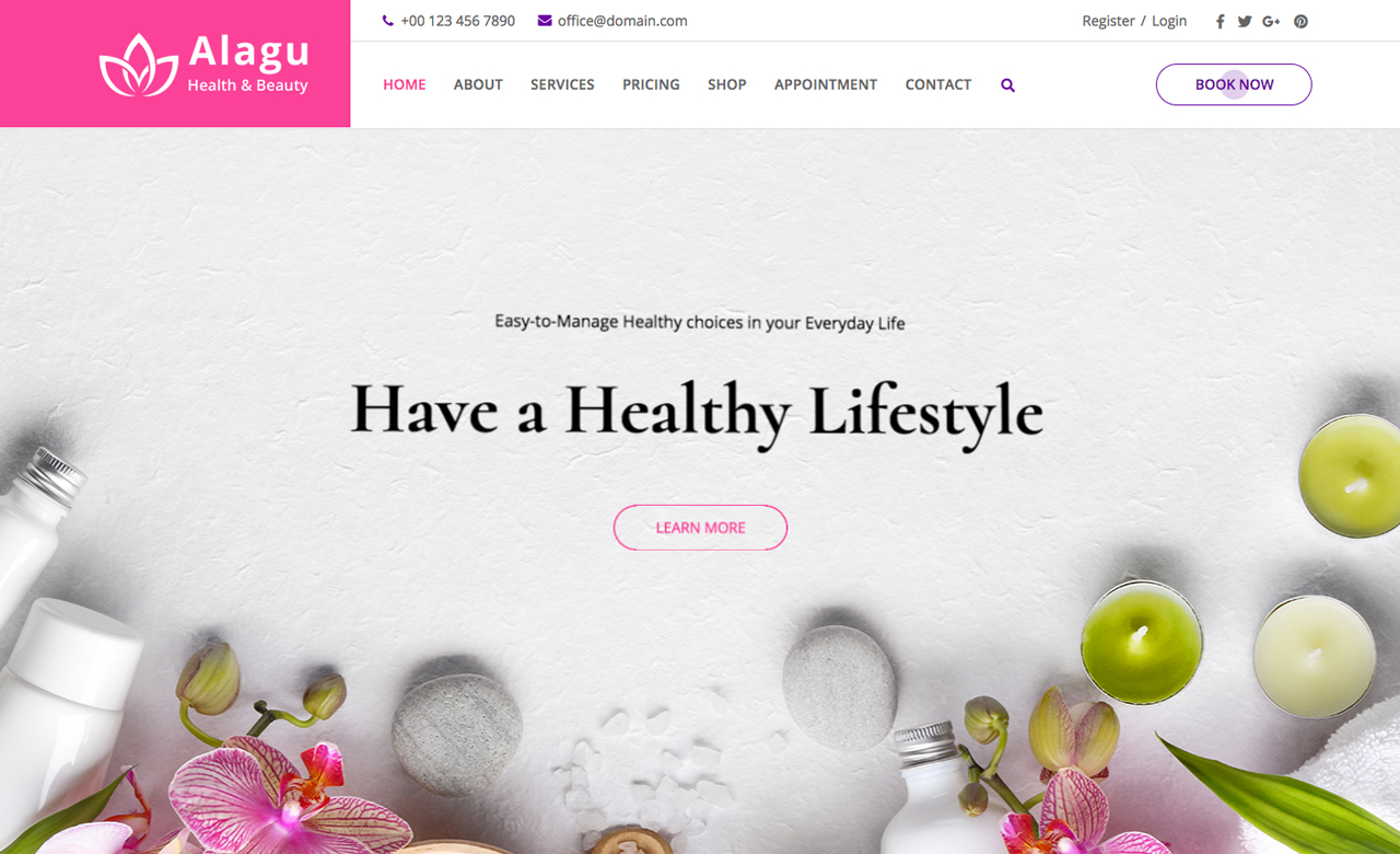 Alagu Lite Beauty Salon WordPress Theme