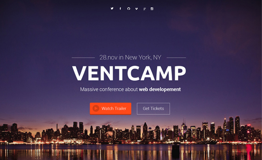 Ventcamp Conference and Event Template