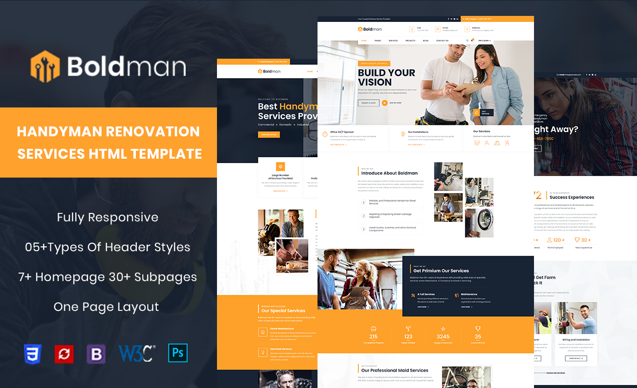 Boldman Handyman Renovation Services HTML Template