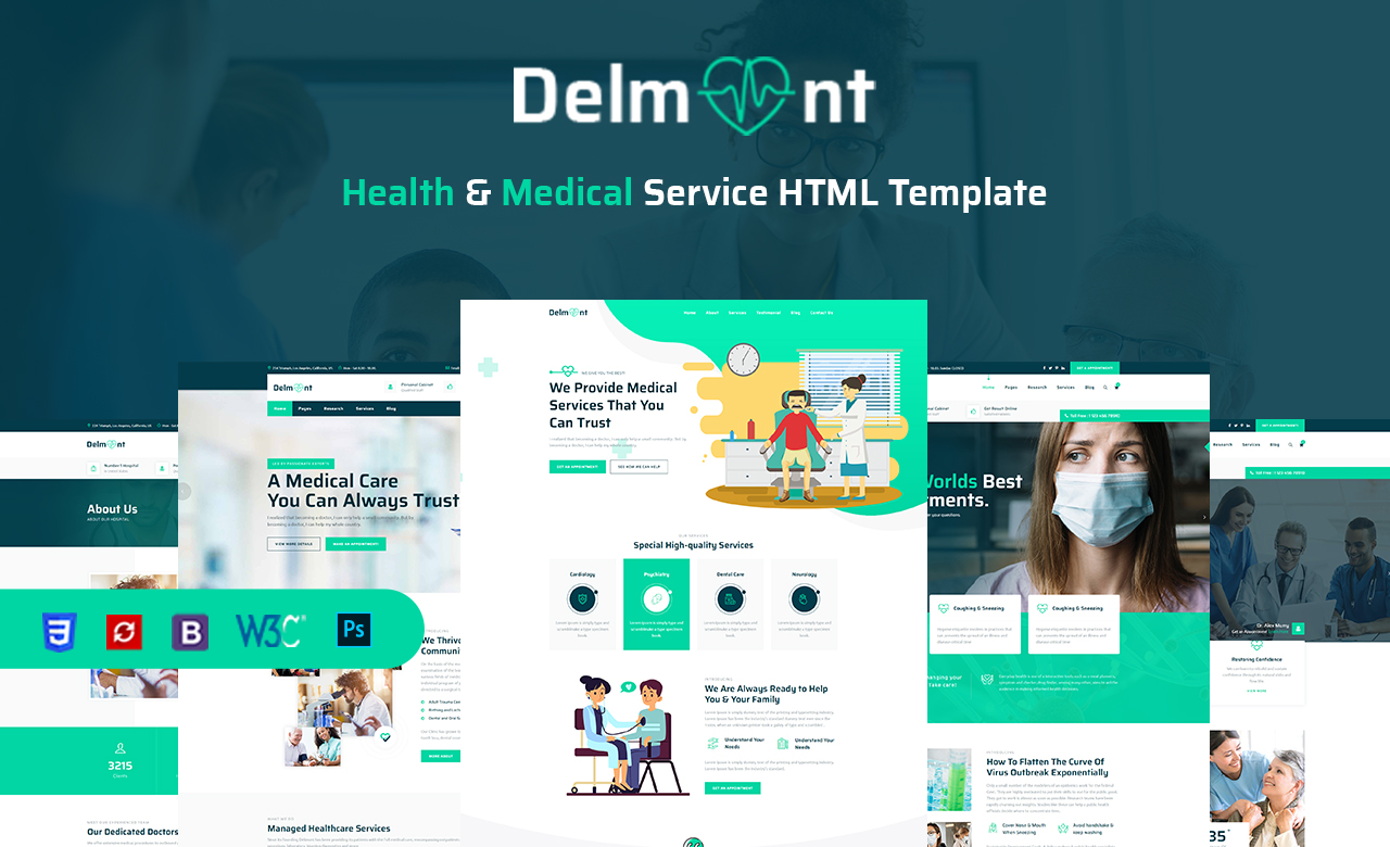 Delmont  Medical and Health HTML5 Template