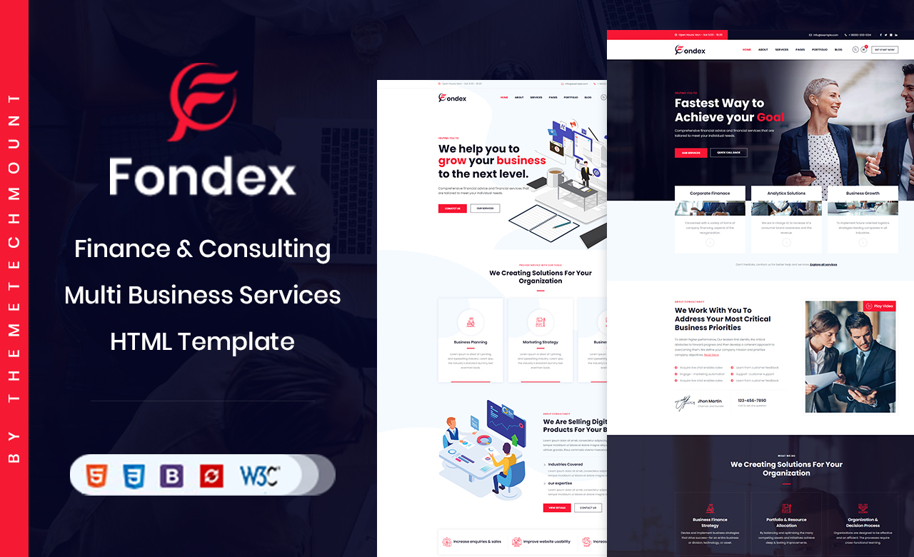 Fondex Business and Finance Consulting HTML5 Template