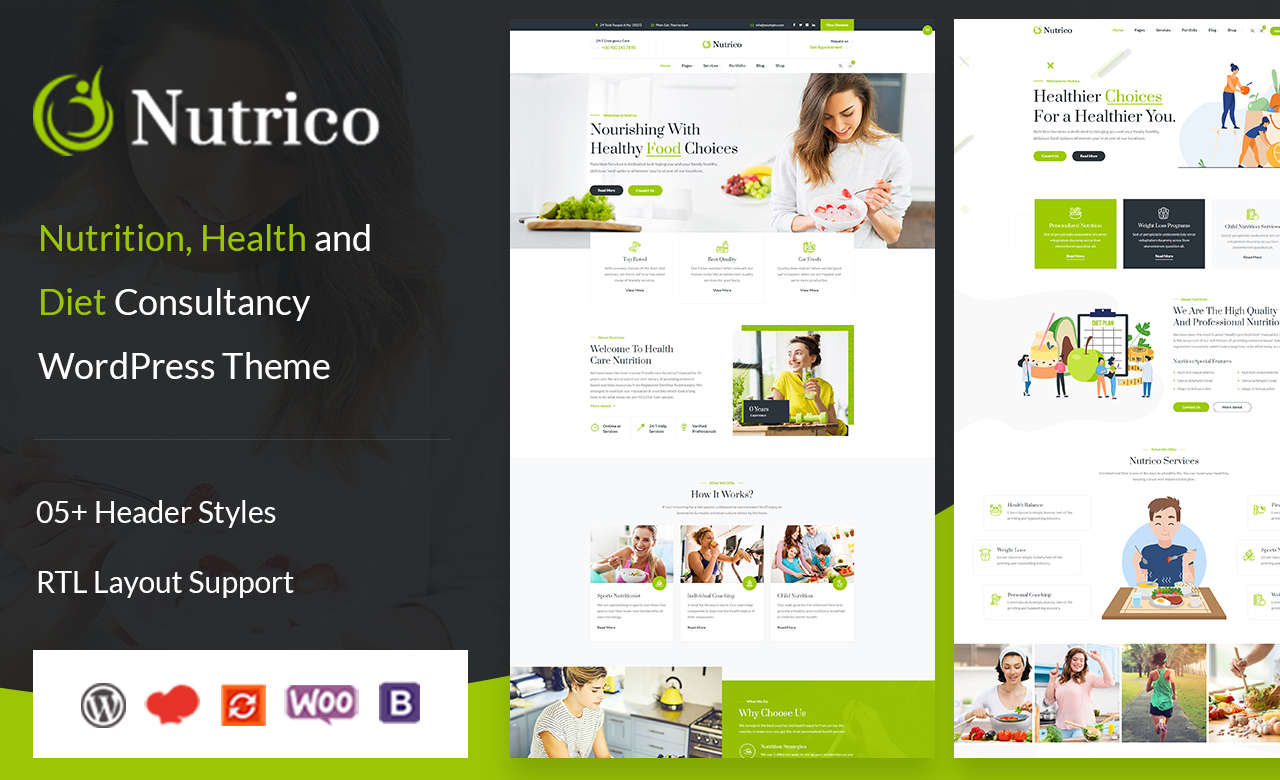 Nutrico Nutrition Health Services WordPress Theme