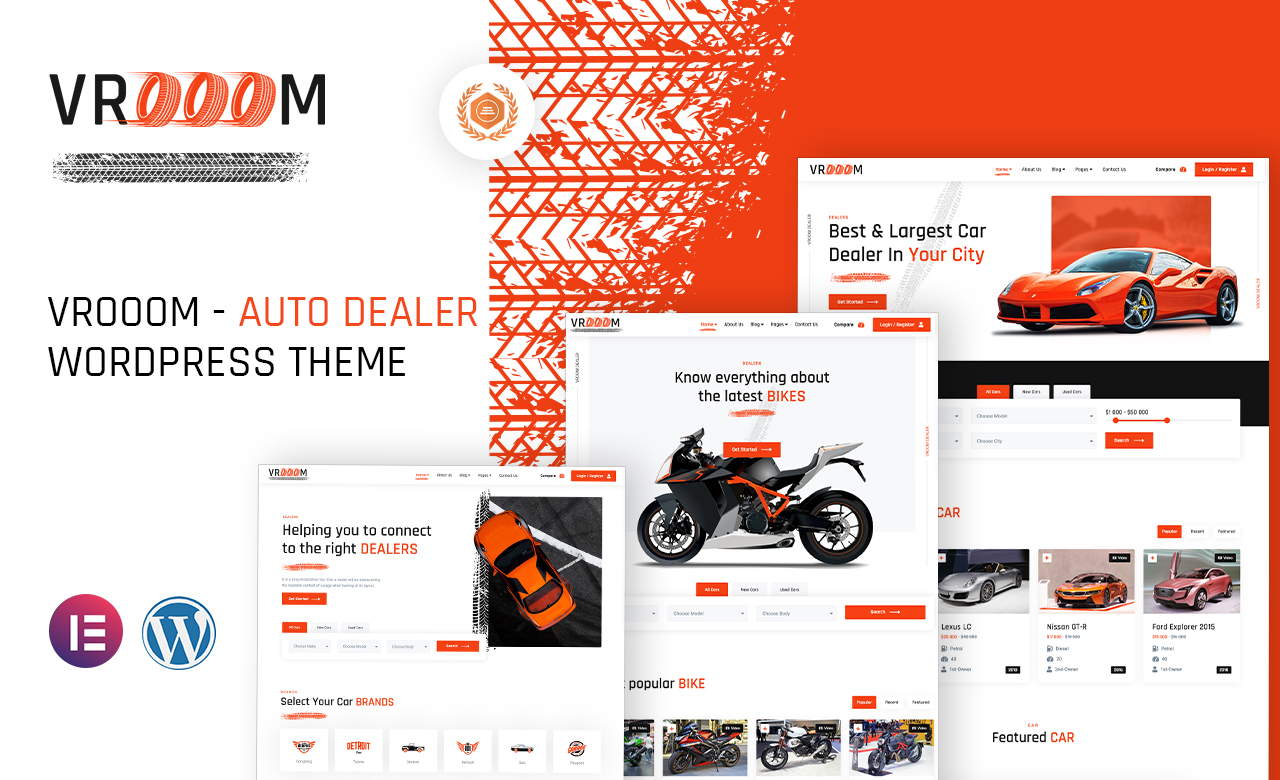 Vrooom Auto Dealer WordPress Theme