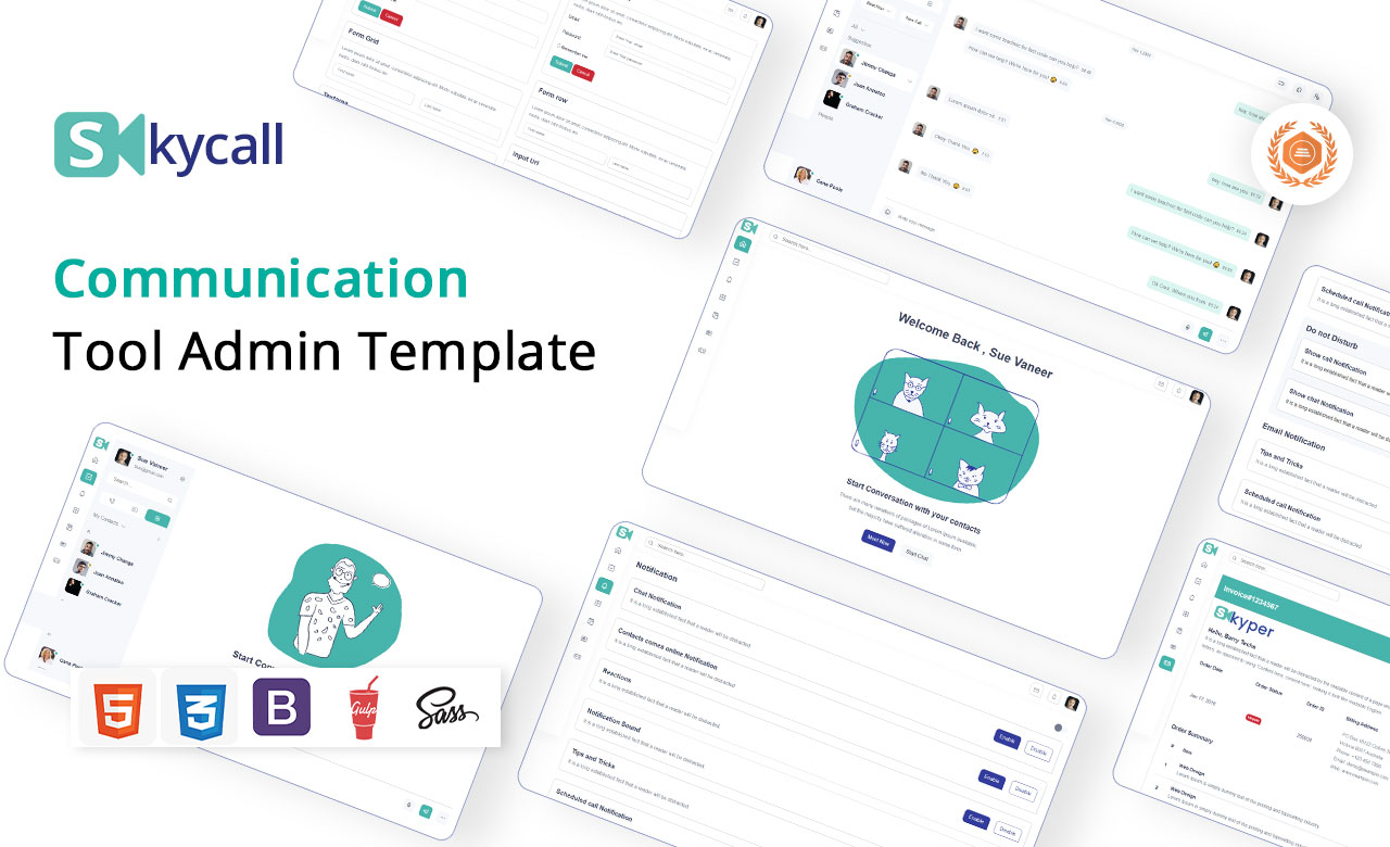 Skycall Communication Admin Template