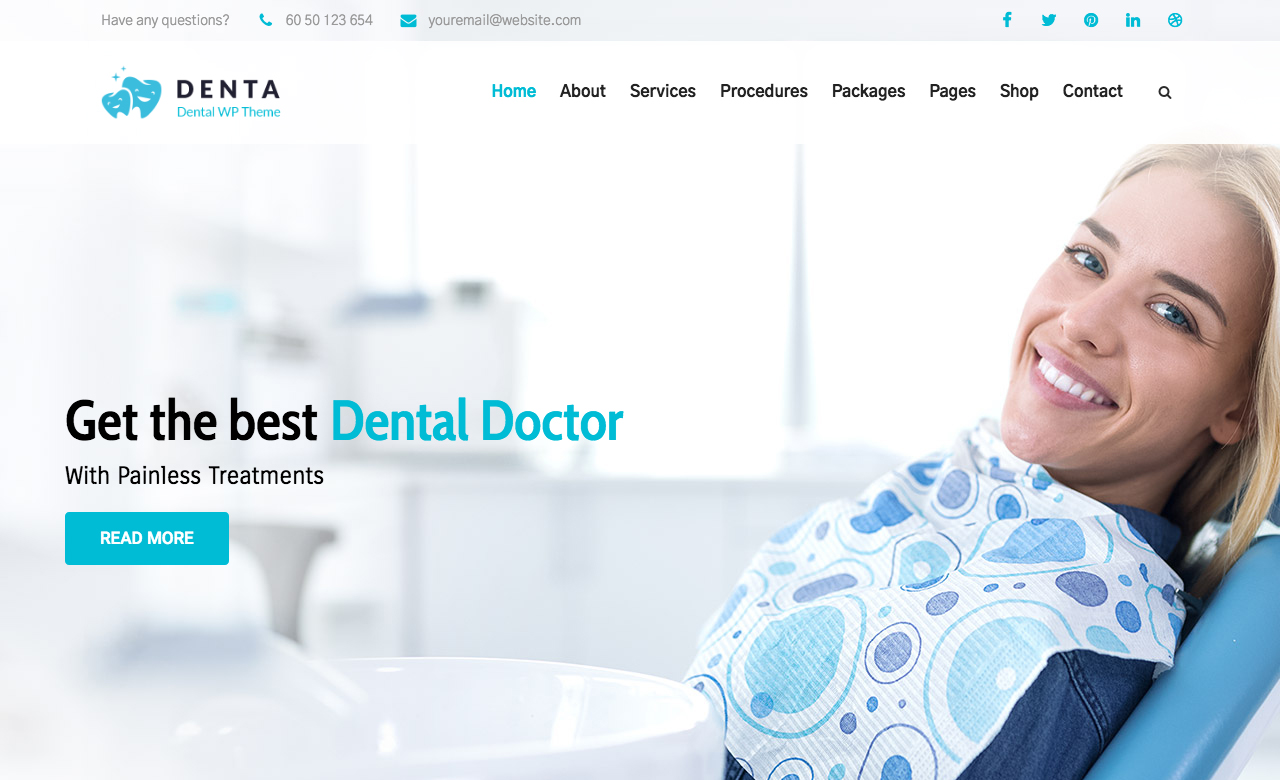 Denta Lite Dentist WordPress Theme Free