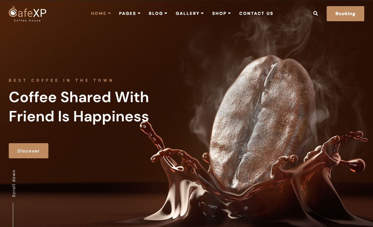 CafeXP Cafe and Coffee Shop WordPress Theme