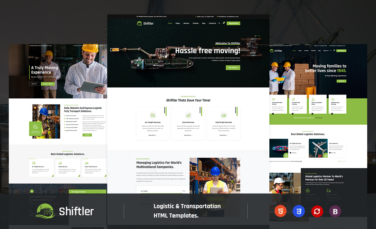Siftler Transportation and Logistics Html5 Template 