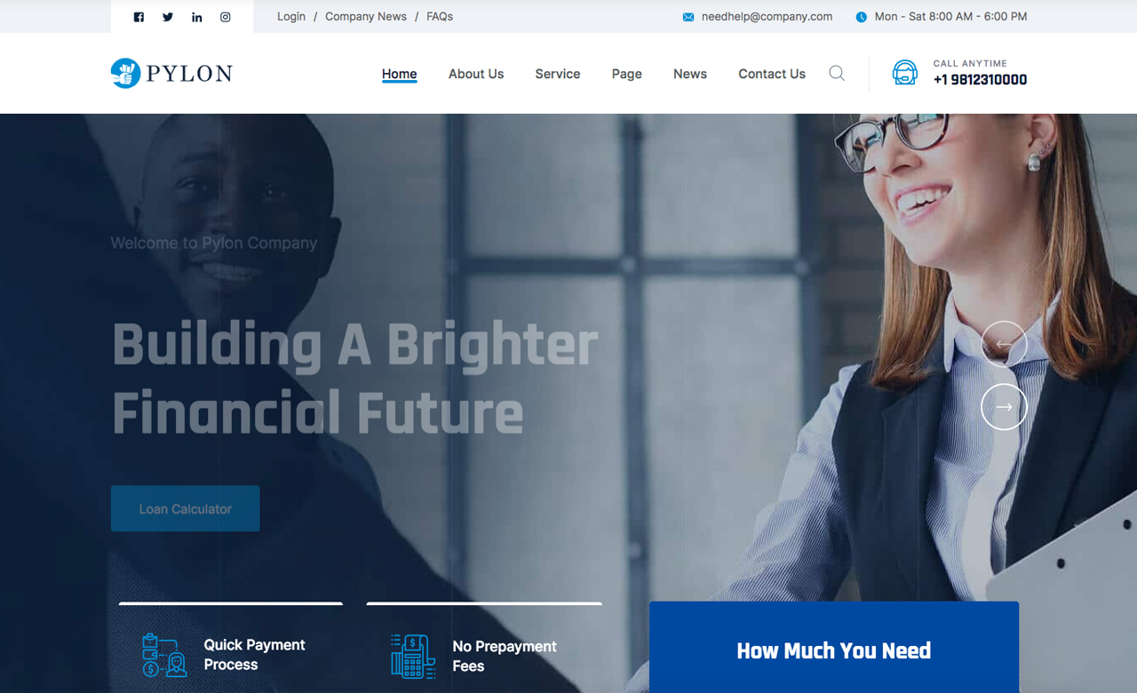 Pylon Loan Finance WordPress Theme