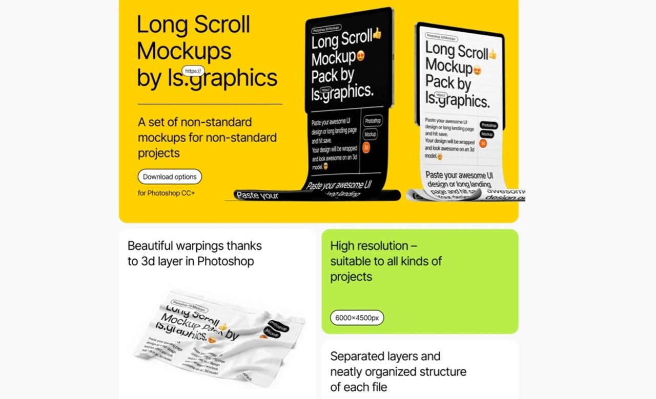 Long Scroll Mockups