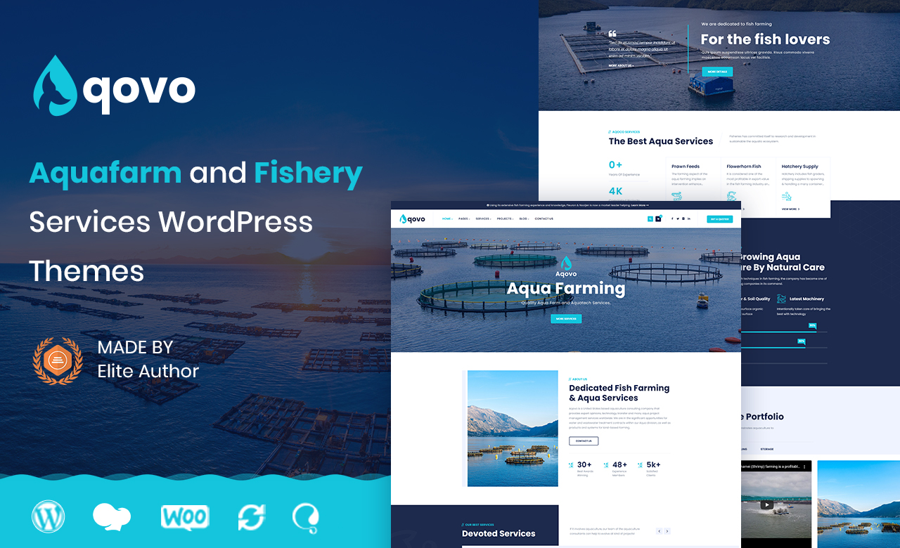 Aqovo Aqua Farm and Fishery Services WordPress Theme