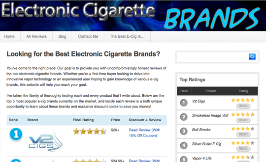 Electronic Cigarettebrands