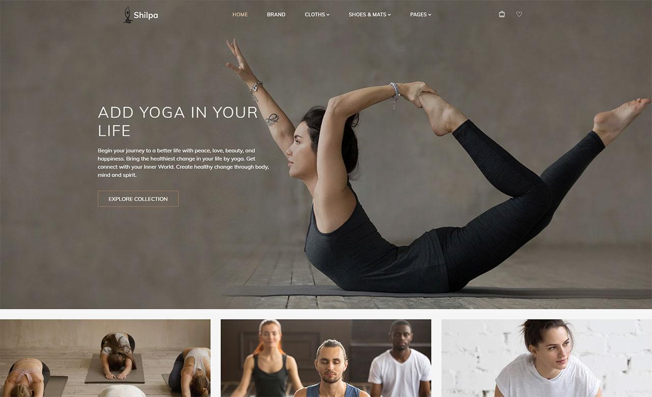 Shilpa Yoga Store Fitness Shopify Theme