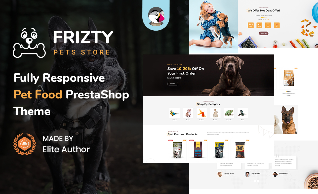 Frizty Pet Store and Food PrestaShop Theme