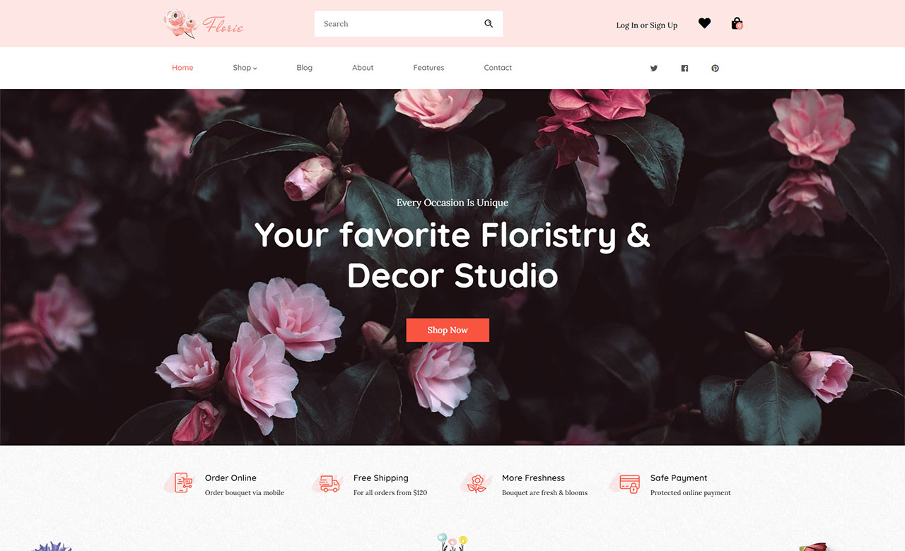 Florie Florist Shopify Theme