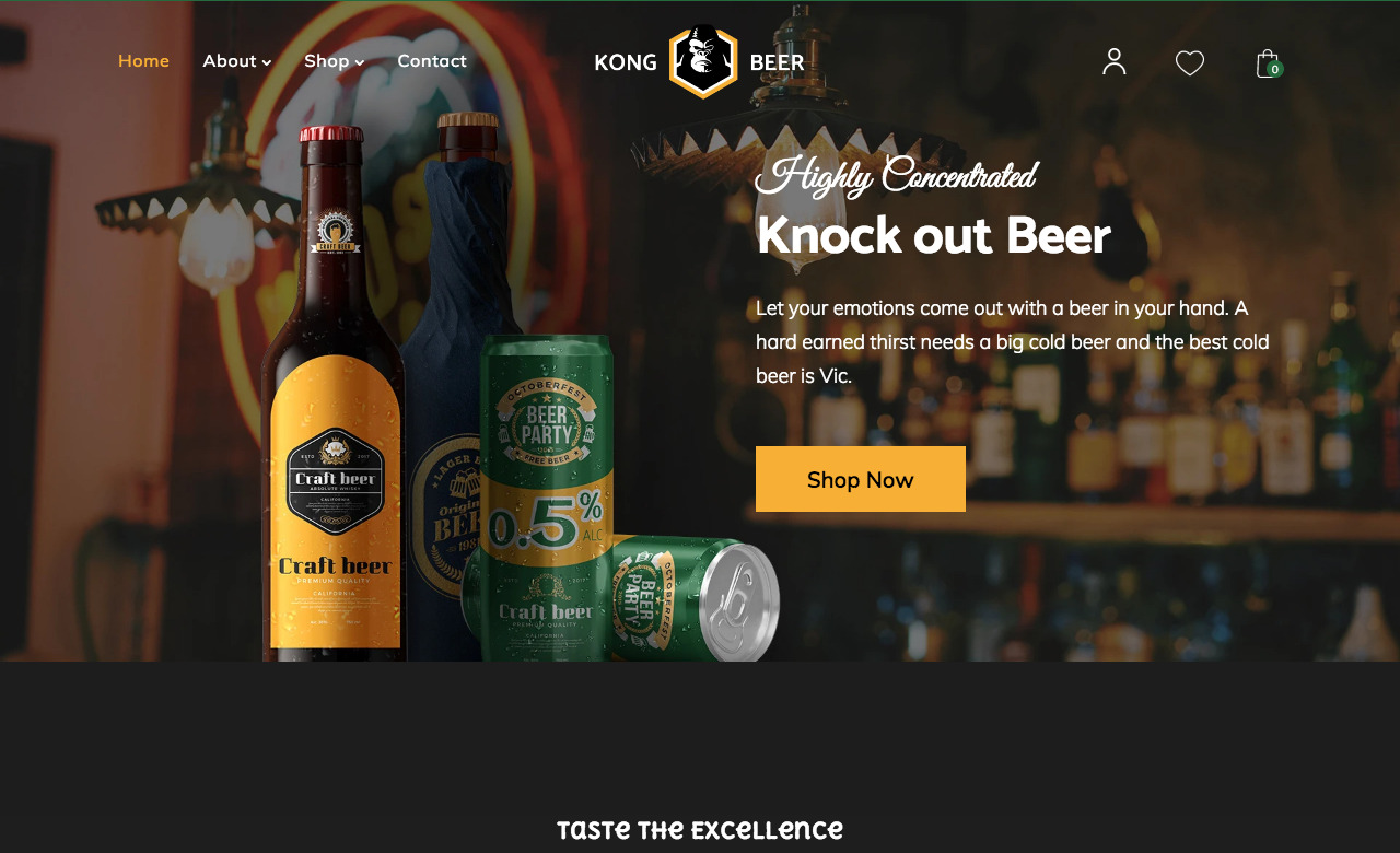 Kong AlcoholBeer Liquor Store Shopify Theme