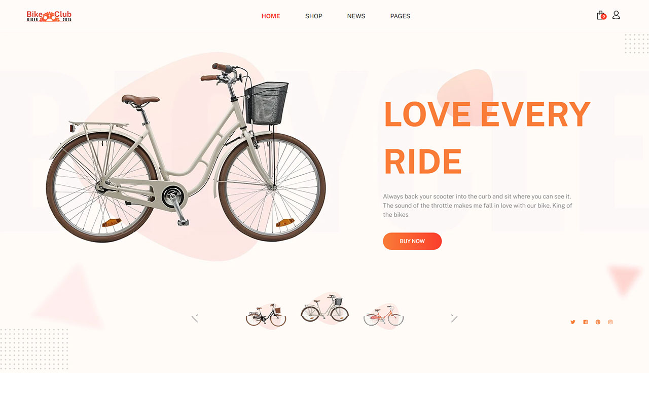 Bikez Bike ShopCycle Single Product Shopify Theme