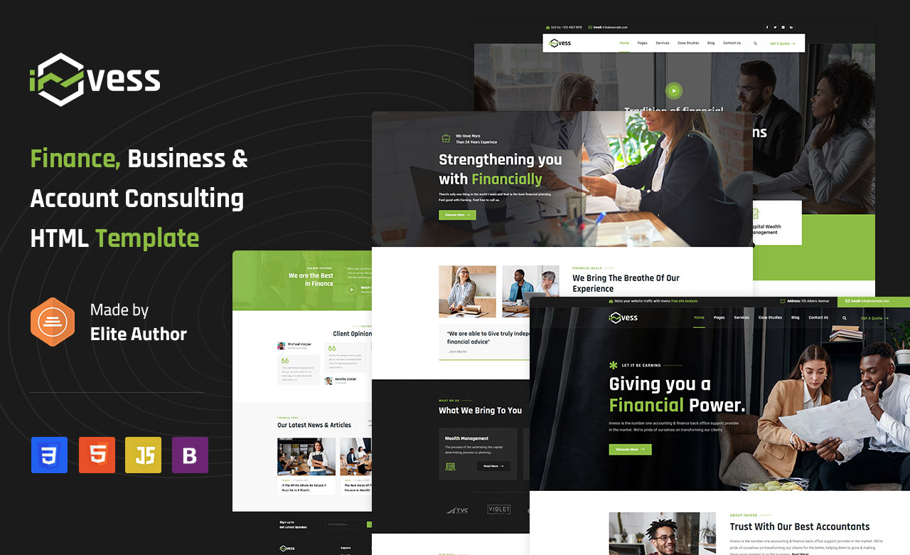 Invess  Accounting and Finance Consulting Html Template