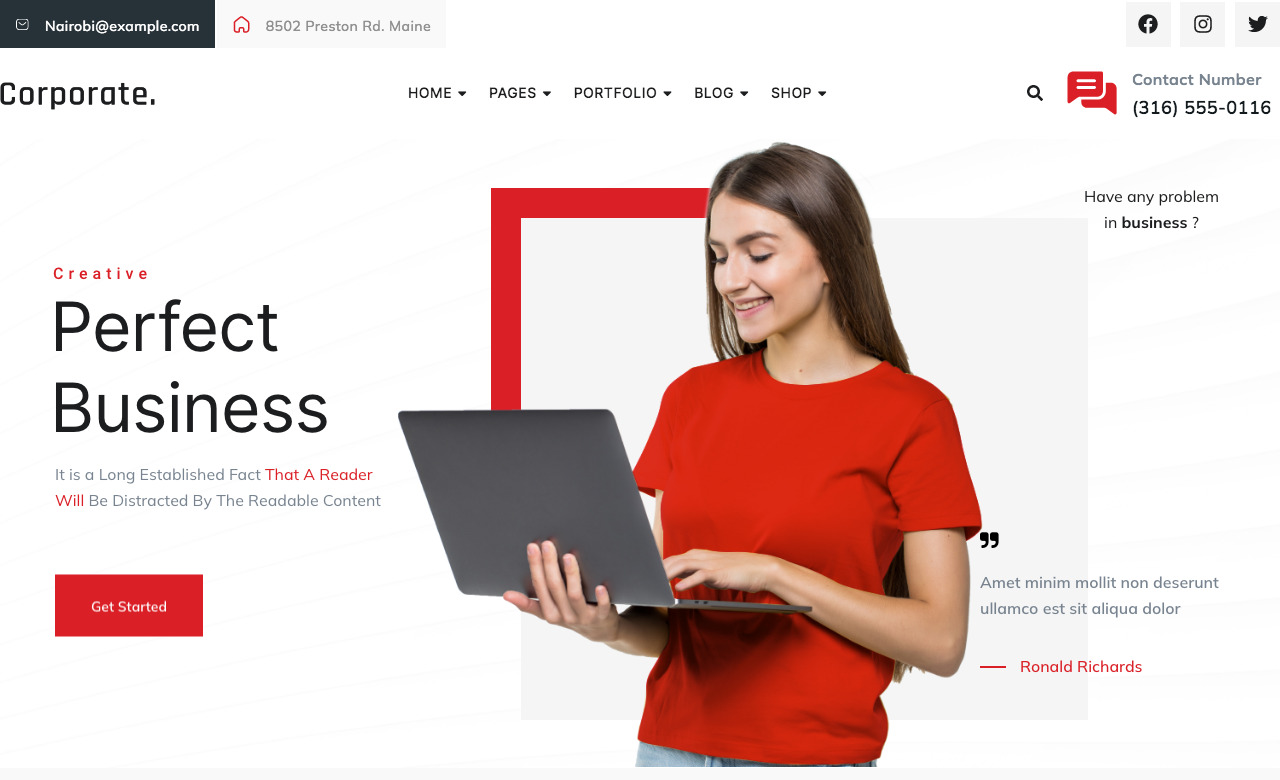 Nairobi Multipurpose Creative Business WordPress Theme