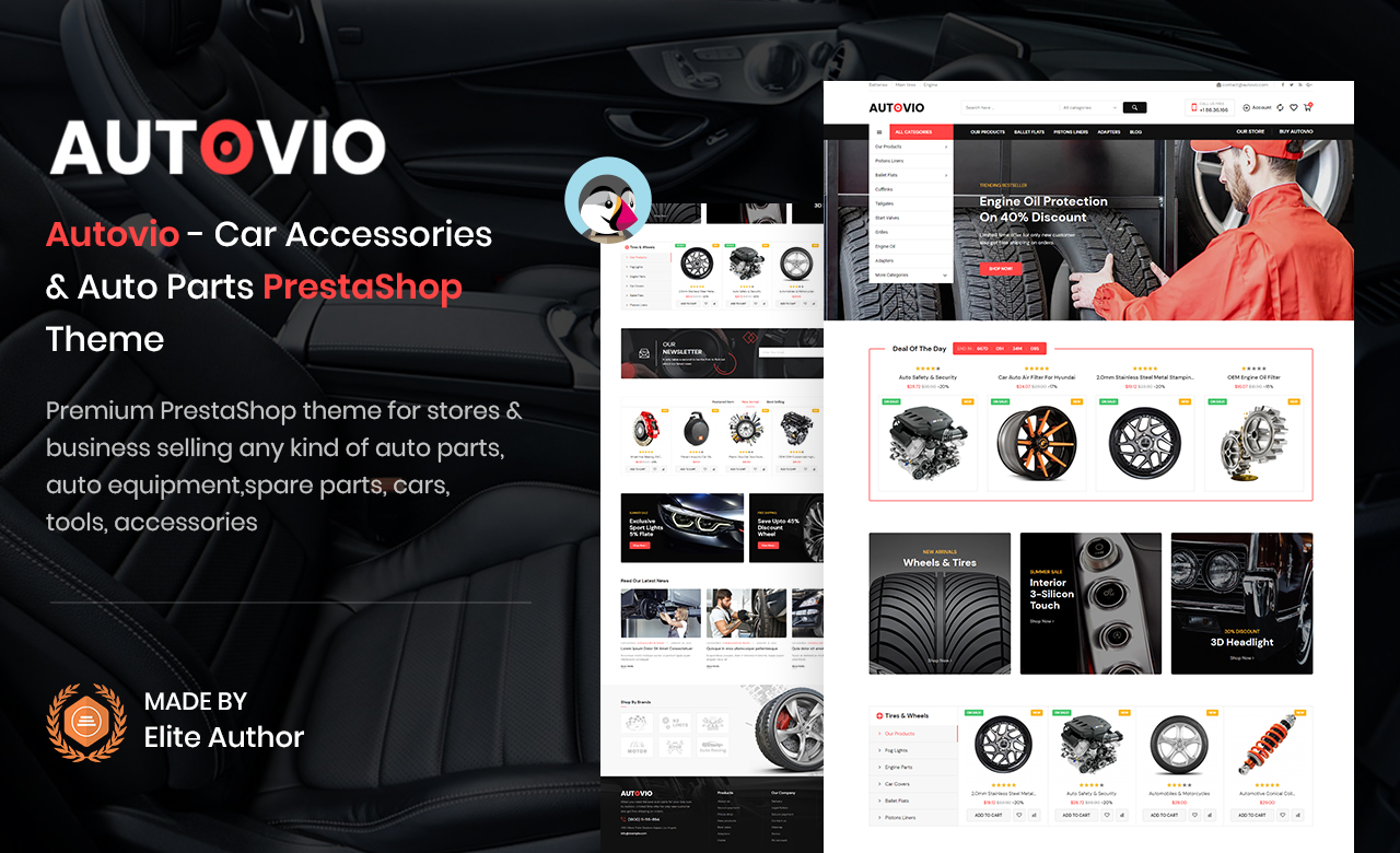 Autovio Car Accessories PrestaShop Theme