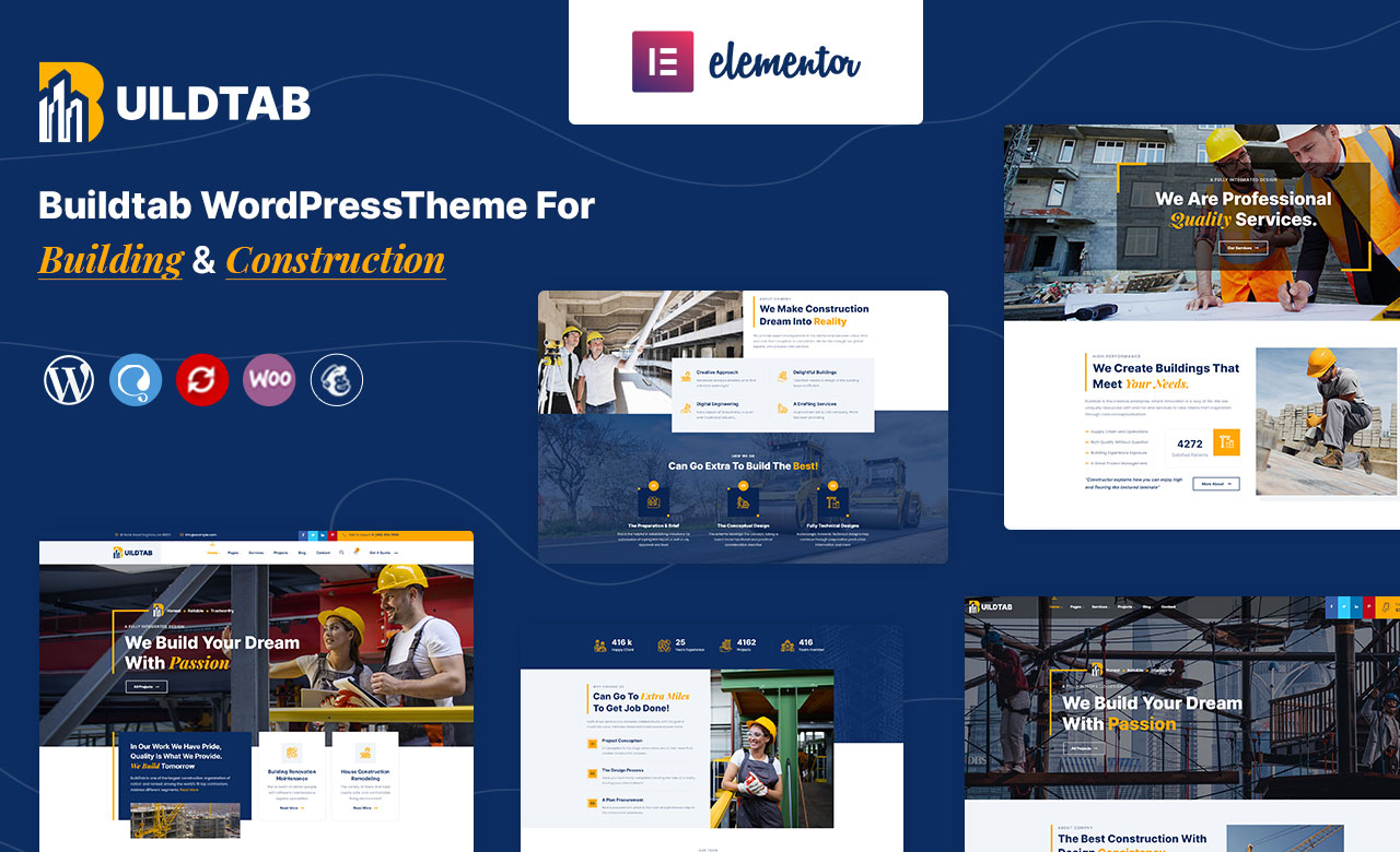 BuildTab Construction Firm WordPress Theme