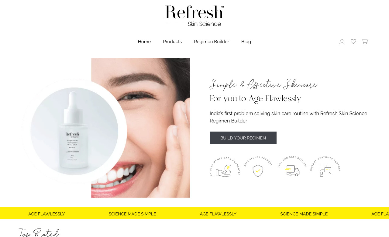 Refresh skin science