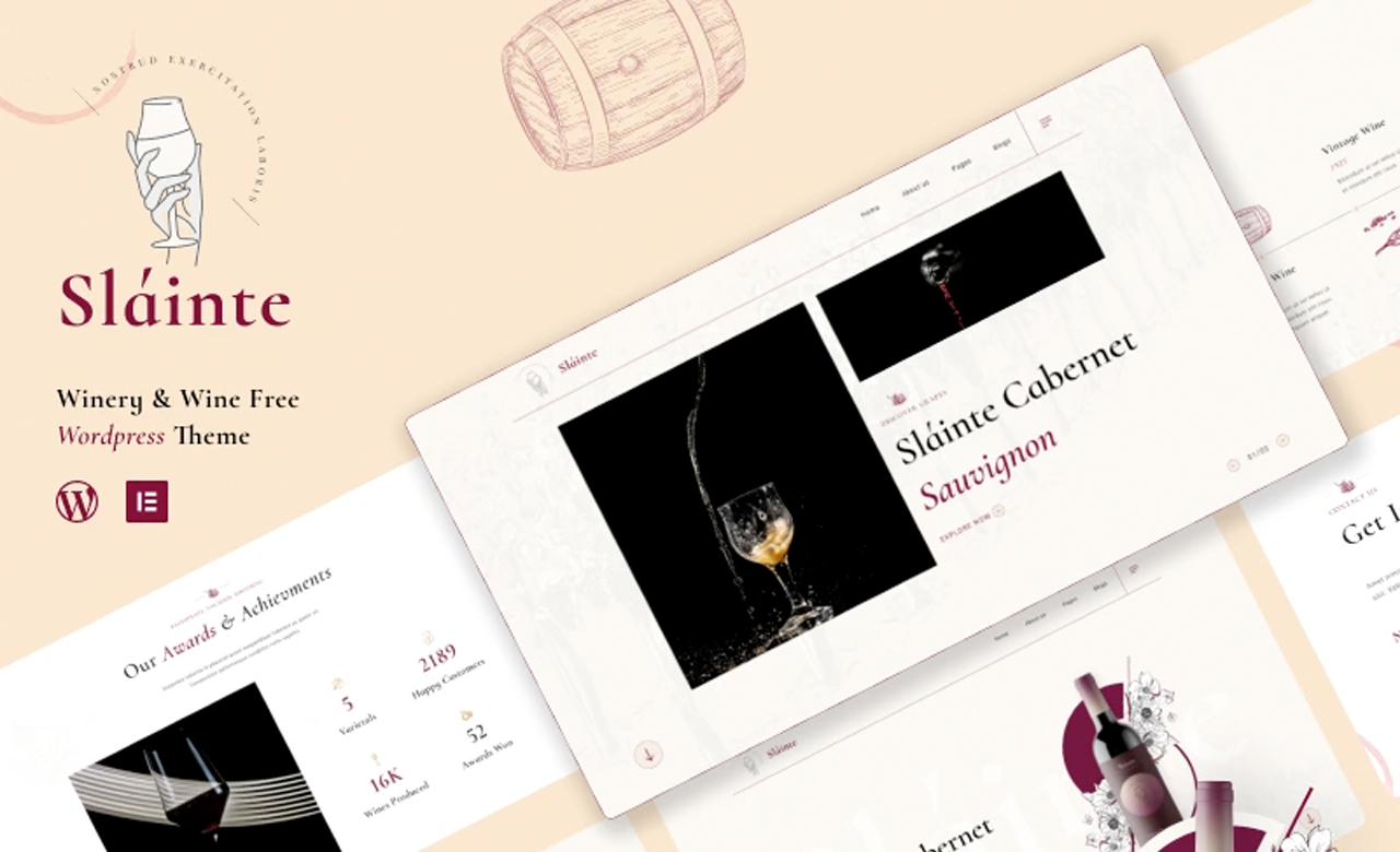 Slainte Lite  Best Free WordPress Theme For Wine Shop