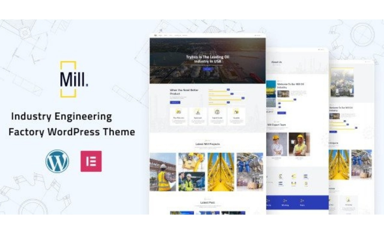 Mill Lite  Best Free WordPress Theme for Industry Engineering
