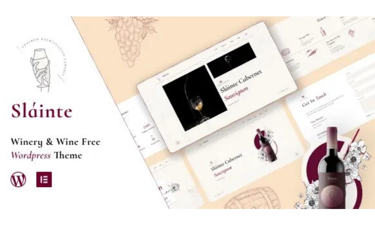 Slainte Lite  Best Free WordPress Theme For Wine Shop